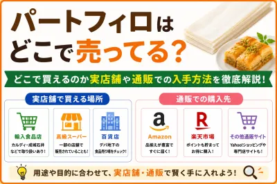 パートフィロはどこで売ってる？どこで買えるのか実店舗や通販での入手方法を徹底解説！