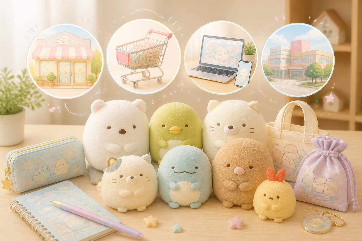 すみっコぐらし新作グッズはどこで売ってる？その答えは大きく分けて4つのルート！