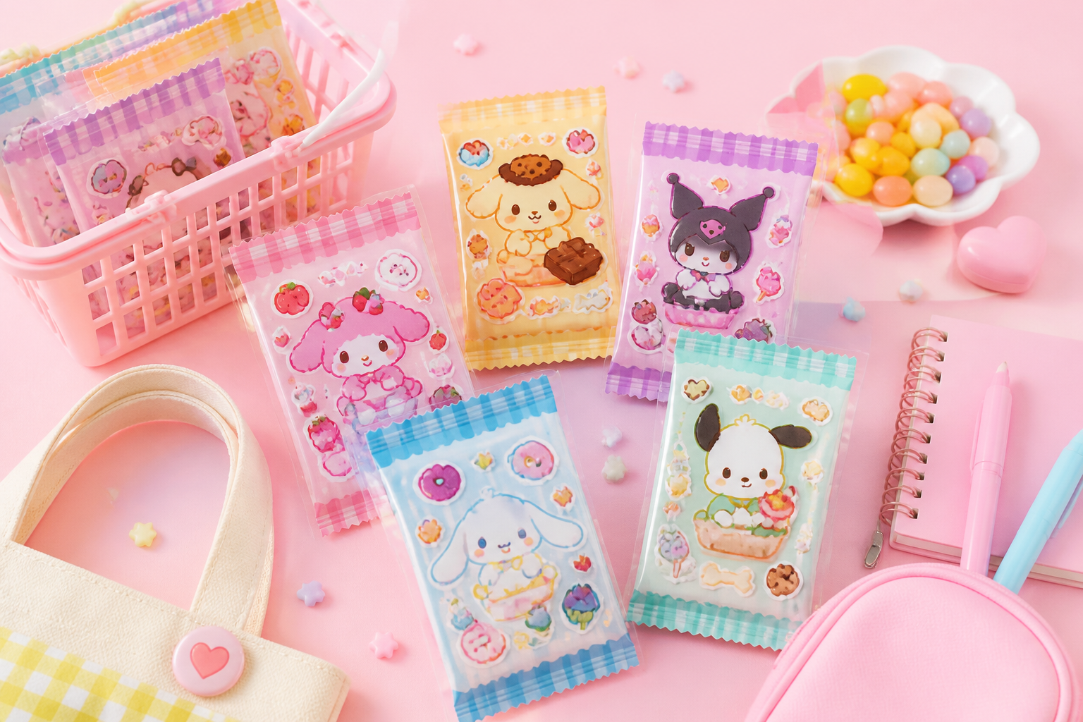 サンリオキャラクターズお菓子ステッカーはどこで売ってる？答えは「全国約500店のファミマ限定」！
