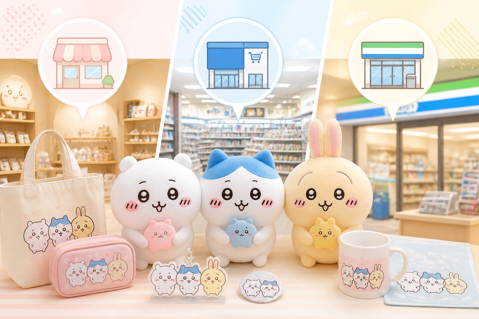 ちいかわコラボグッズは「公式ショップ・量販店・コンビニ」を使い分けるのが正解！